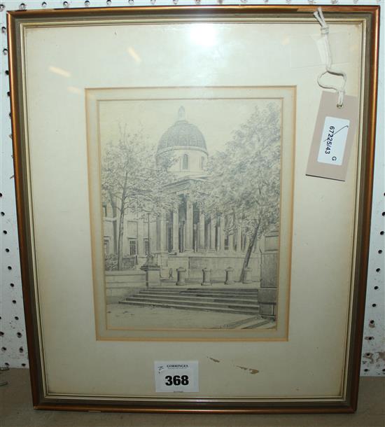 Edward H Niemann (fl. 1863-1887), pencil, National Gallery, London, signed l.r(-)